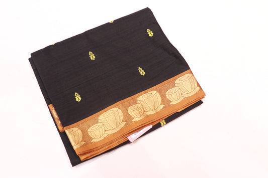 Cotton Saree Black Colour