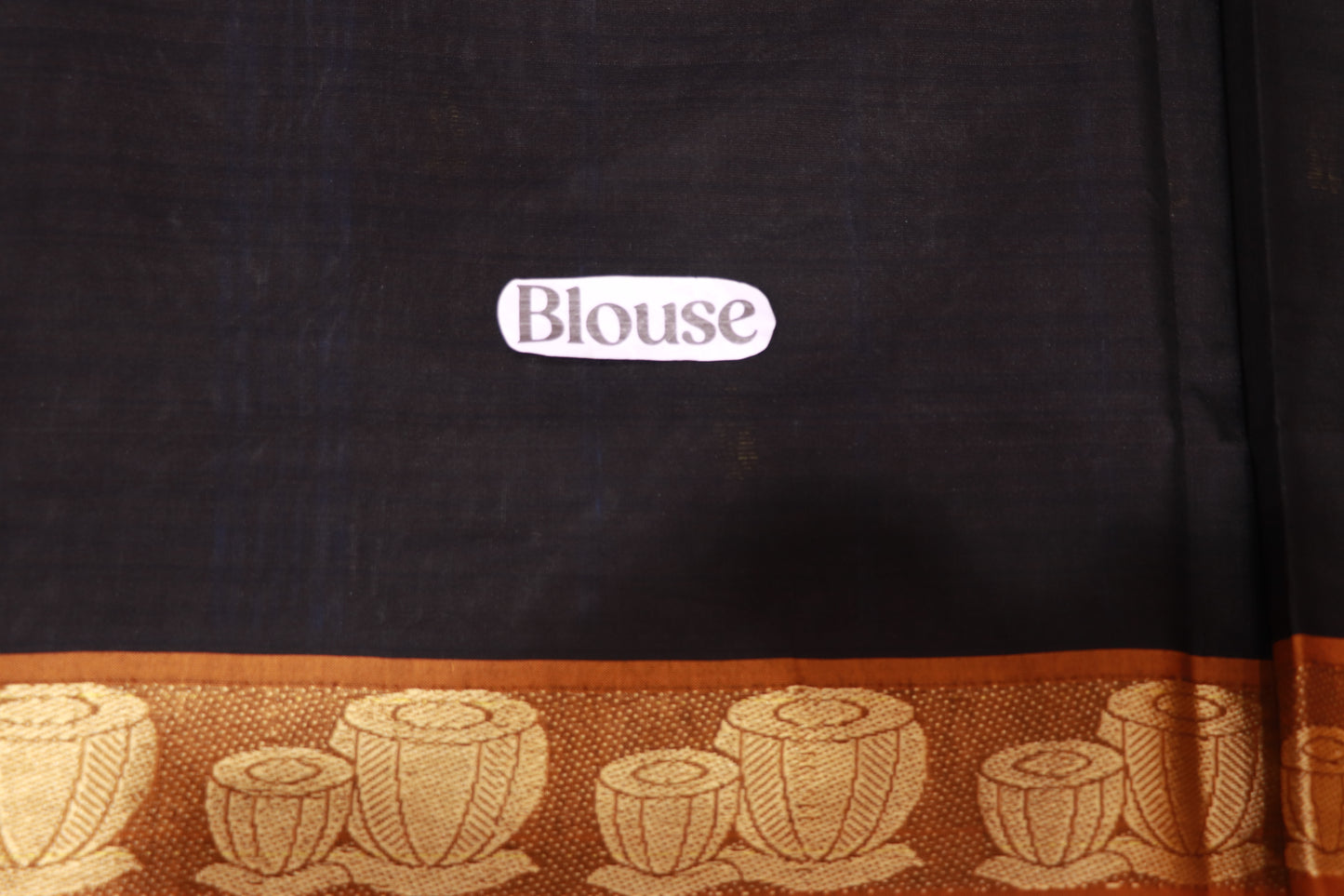 Cotton Saree Black Colour