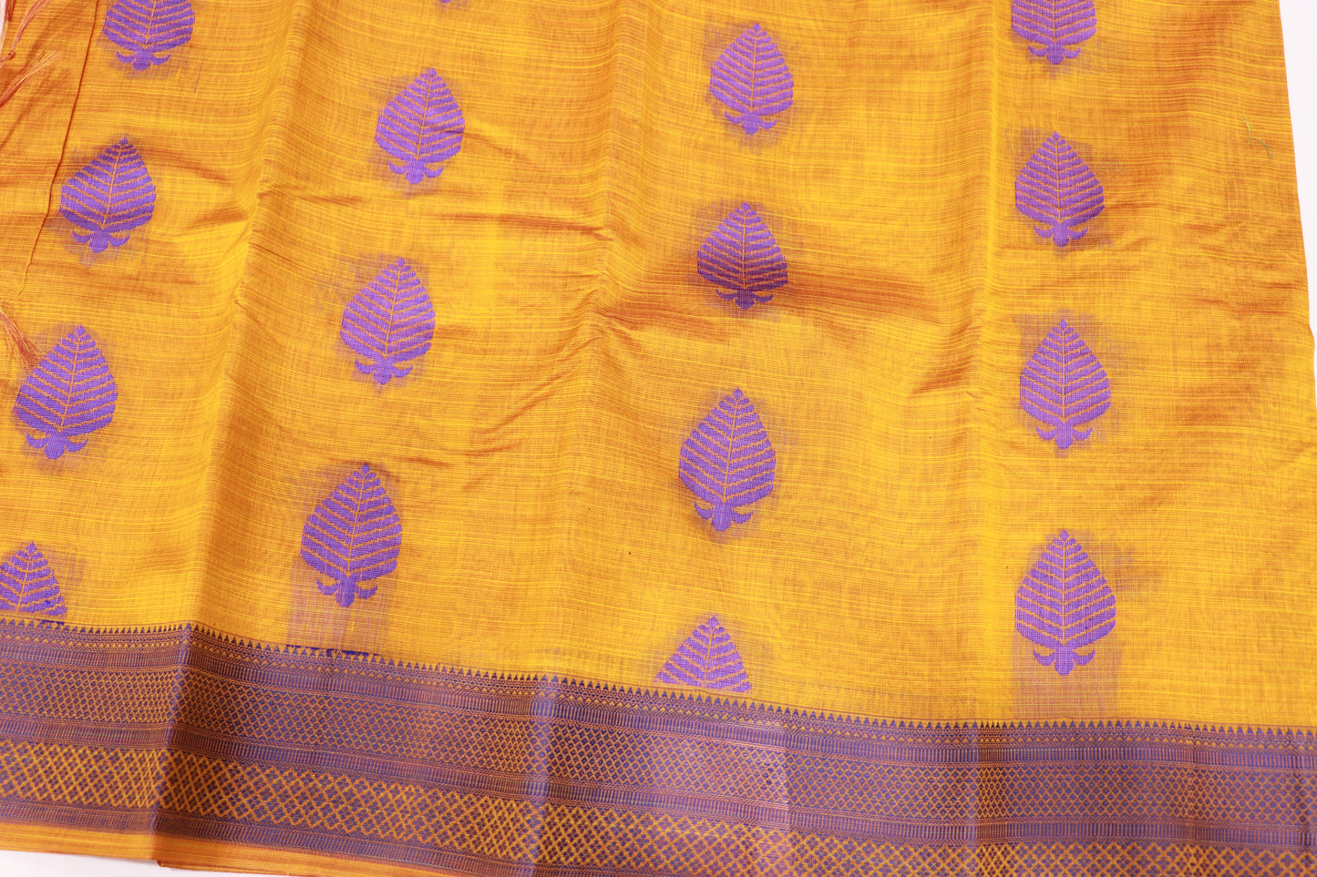 Cotton Saree Yello Colour - Vaishali Silks