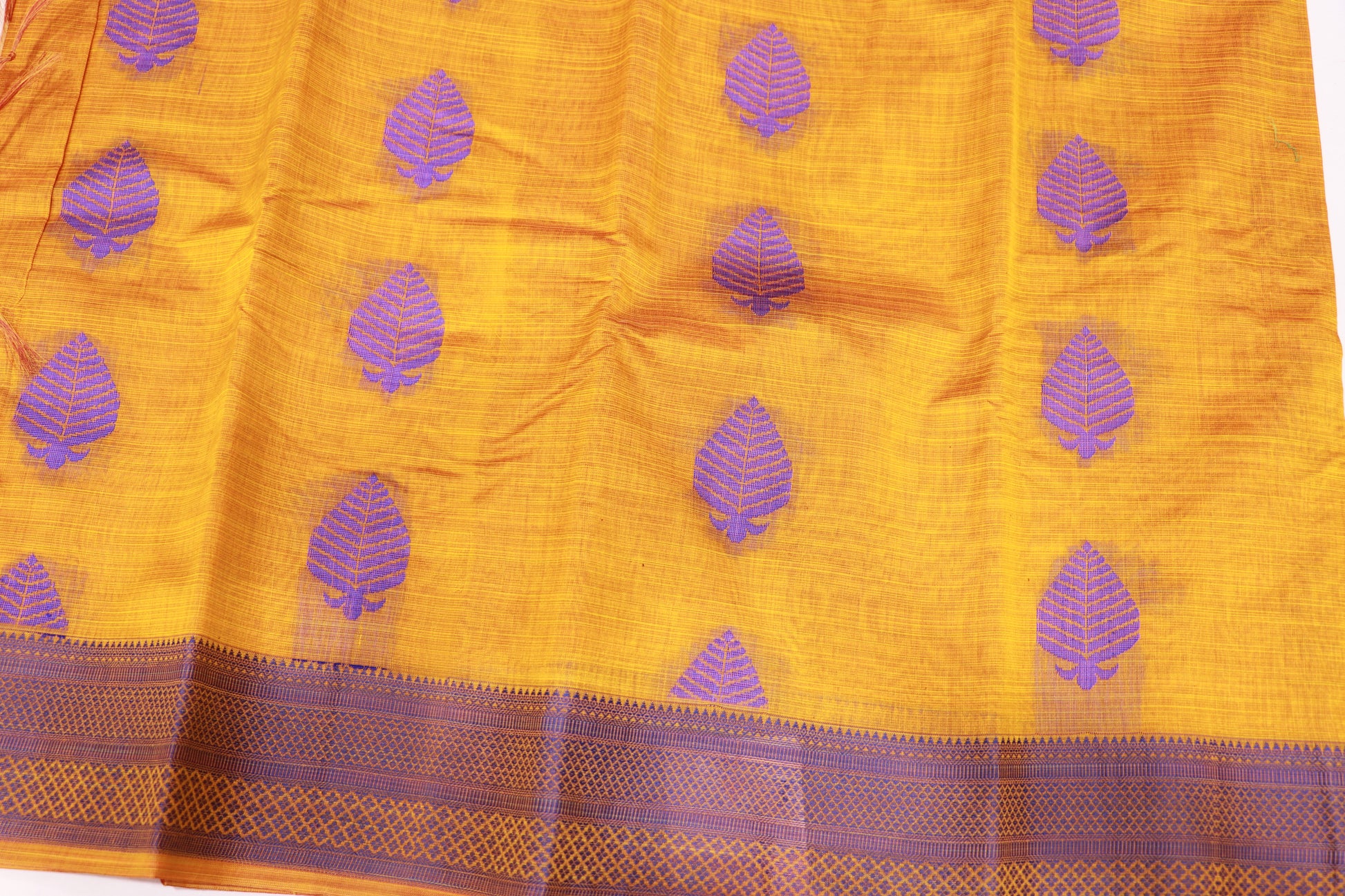 Cotton Saree Yello Colour - Vaishali Silks