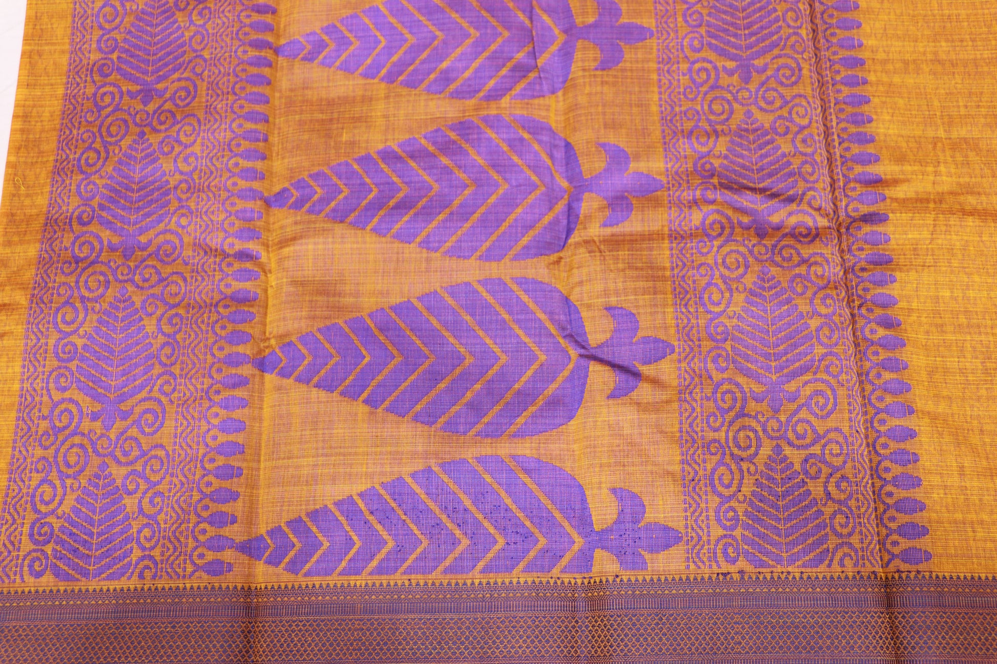 Cotton Saree Yello Colour - Vaishali Silks