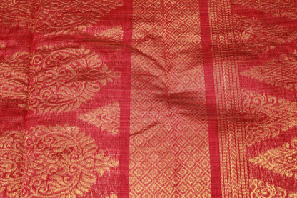 Silk  Cotton  Saree  Red Colour - Vaishali Silks