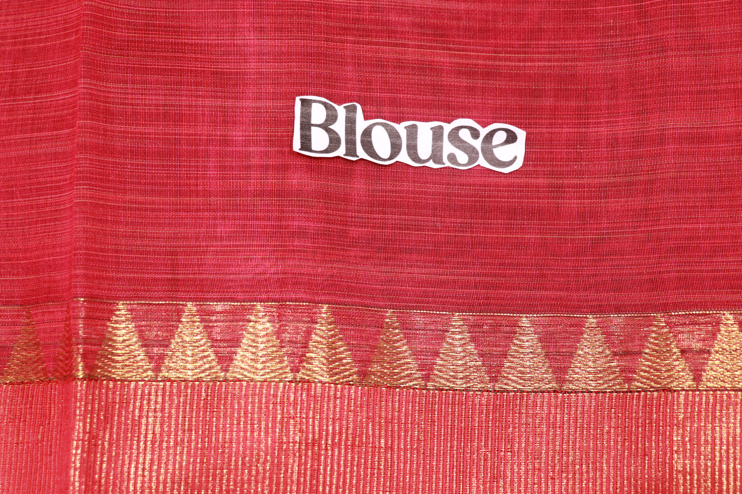 Silk  Cotton  Saree  Red Colour - Vaishali Silks