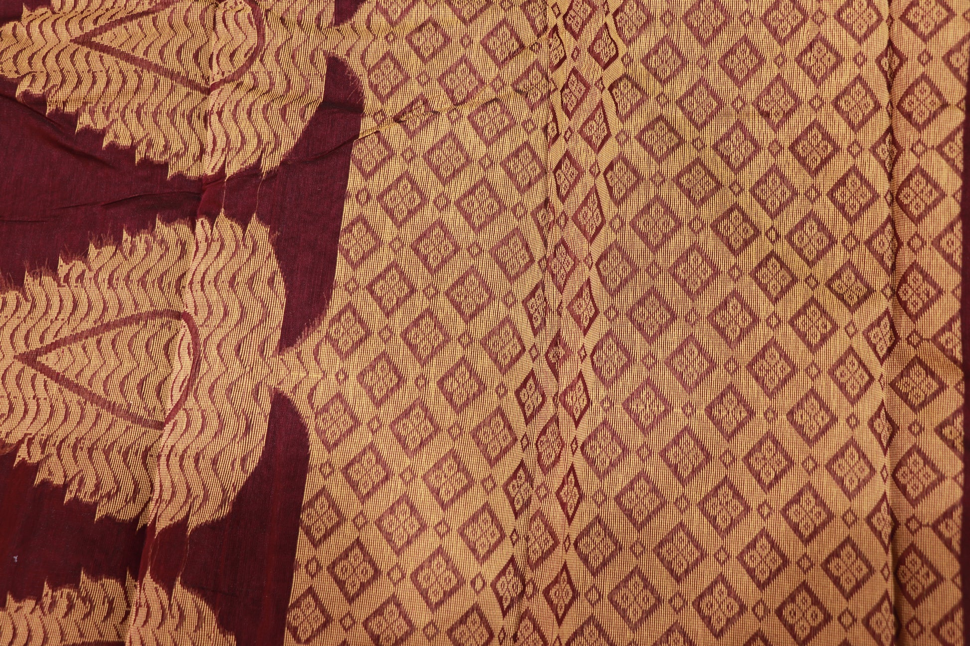 Silk Cotton Saree Dark Purple colour - Vaishali Silks