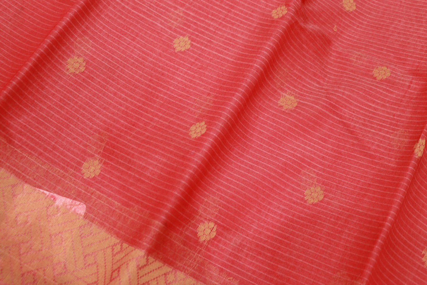 Silk  Cotton Saree  Peach  Colour - Vaishali Silks