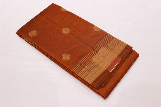 Silk  Cotton  Saree  Mustard  colour