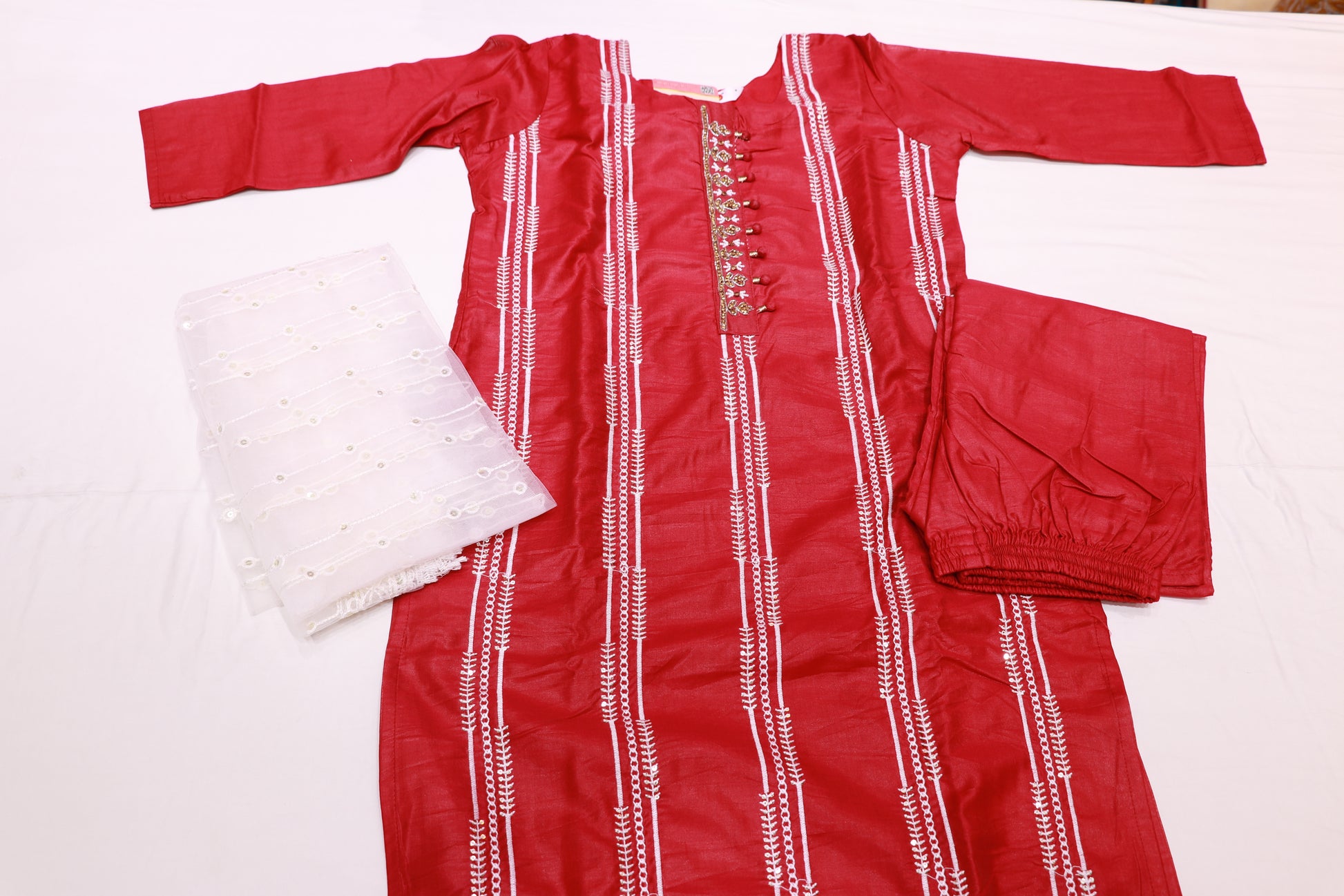 Cotton Pink Colour Kurthi  Set - Vaishali Silks