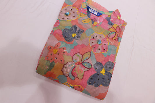 Cotton  Multi   Colour Kurthi Set