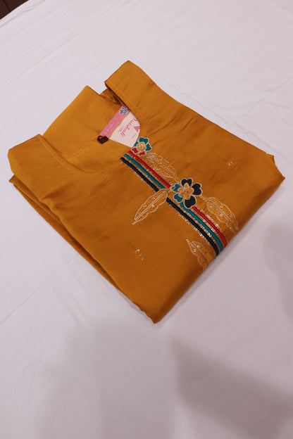 Cotton Yellow  Colour  Kurthi Set - Vaishali Silks