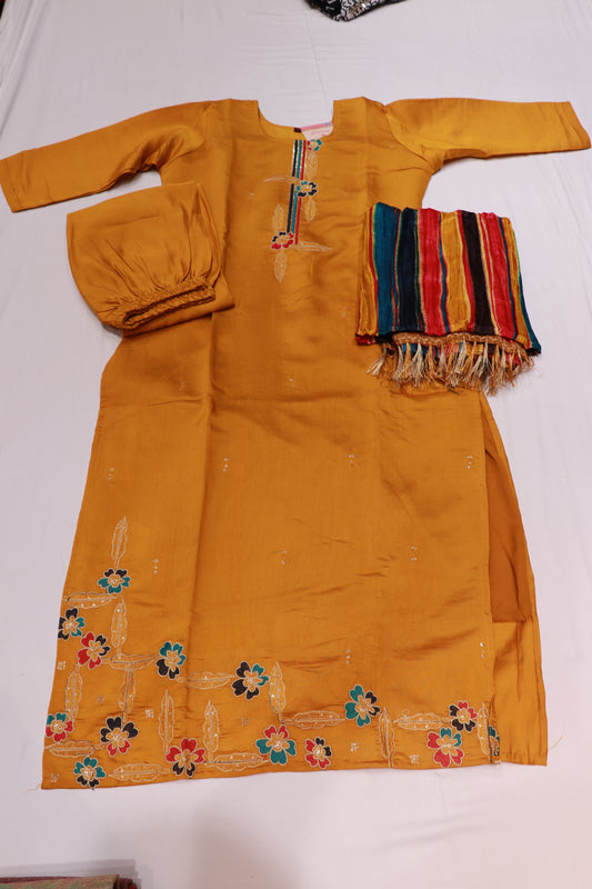 Cotton Yellow  Colour  Kurthi Set - Vaishali Silks