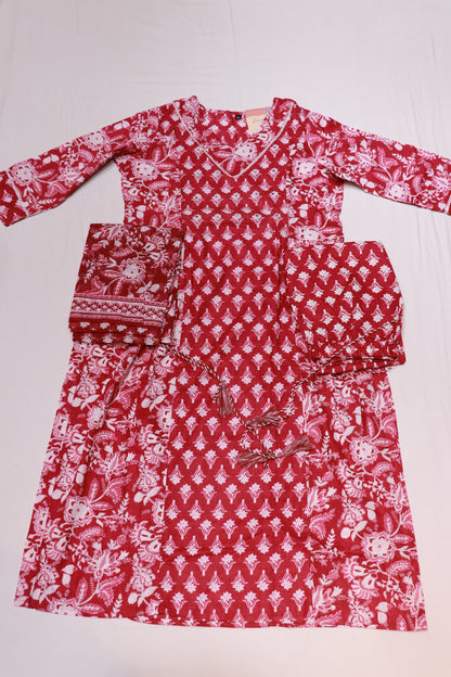Purple Colour  Kurthi Set