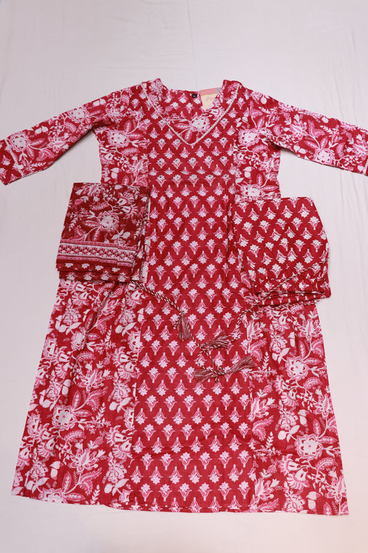 Purple Colour  Kurthi Set