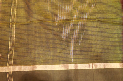 Silk  Cotton Saree Purpie  With Green  Colour - Vaishali Silks