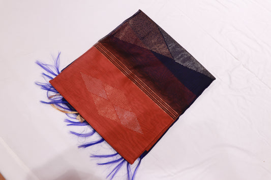 Silk Cotton Saree Onang With Violet Colour - Vaishali Silks