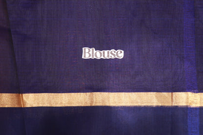 Silk Cotton Saree Onang With Violet Colour - Vaishali Silks