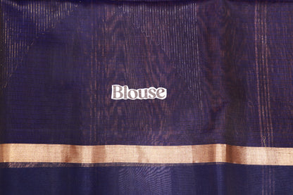 Silk Cotton  Saree Sandal  With  Voilet Colour - Vaishali Silks