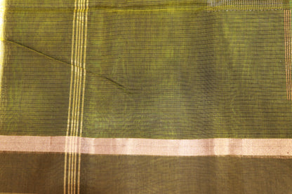 Silk Cotton Saree Green Colour - Vaishali Silks