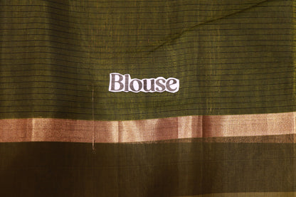 Silk Cotton Saree Green Colour - Vaishali Silks