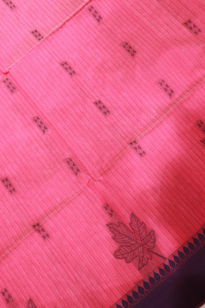 Silk Cotton  Saree Pink Colour