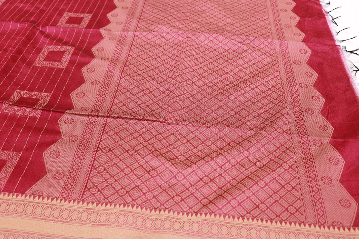 Silk Cotton Saree  Pink Colour