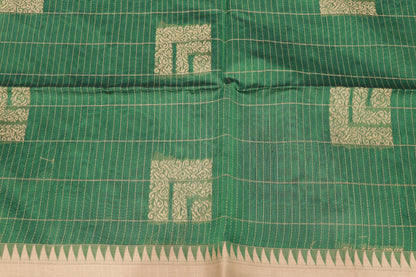 Silk Cotton Saree Green colour
