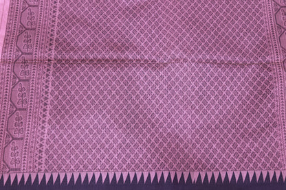Silk Cotton Saree Baby  pink Colour