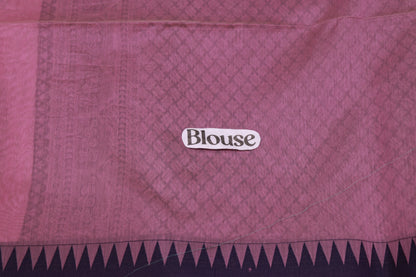 Silk Cotton Saree Baby  pink Colour