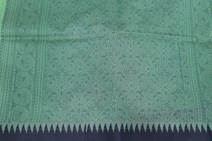 Silk  Cotton saree Green  Colour