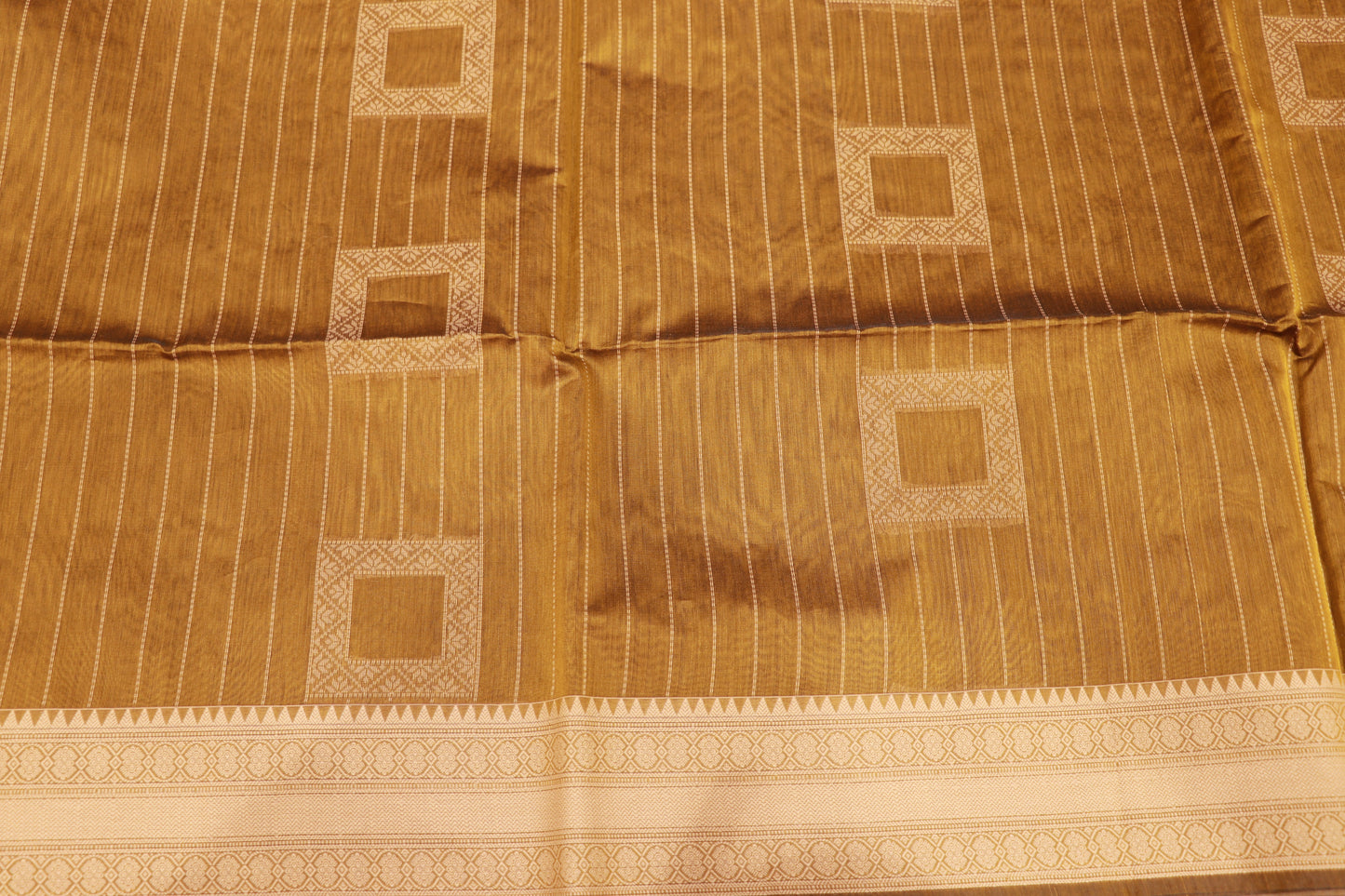 Silk Cotton Saree  Light Brown Colour - Vaishali Silks