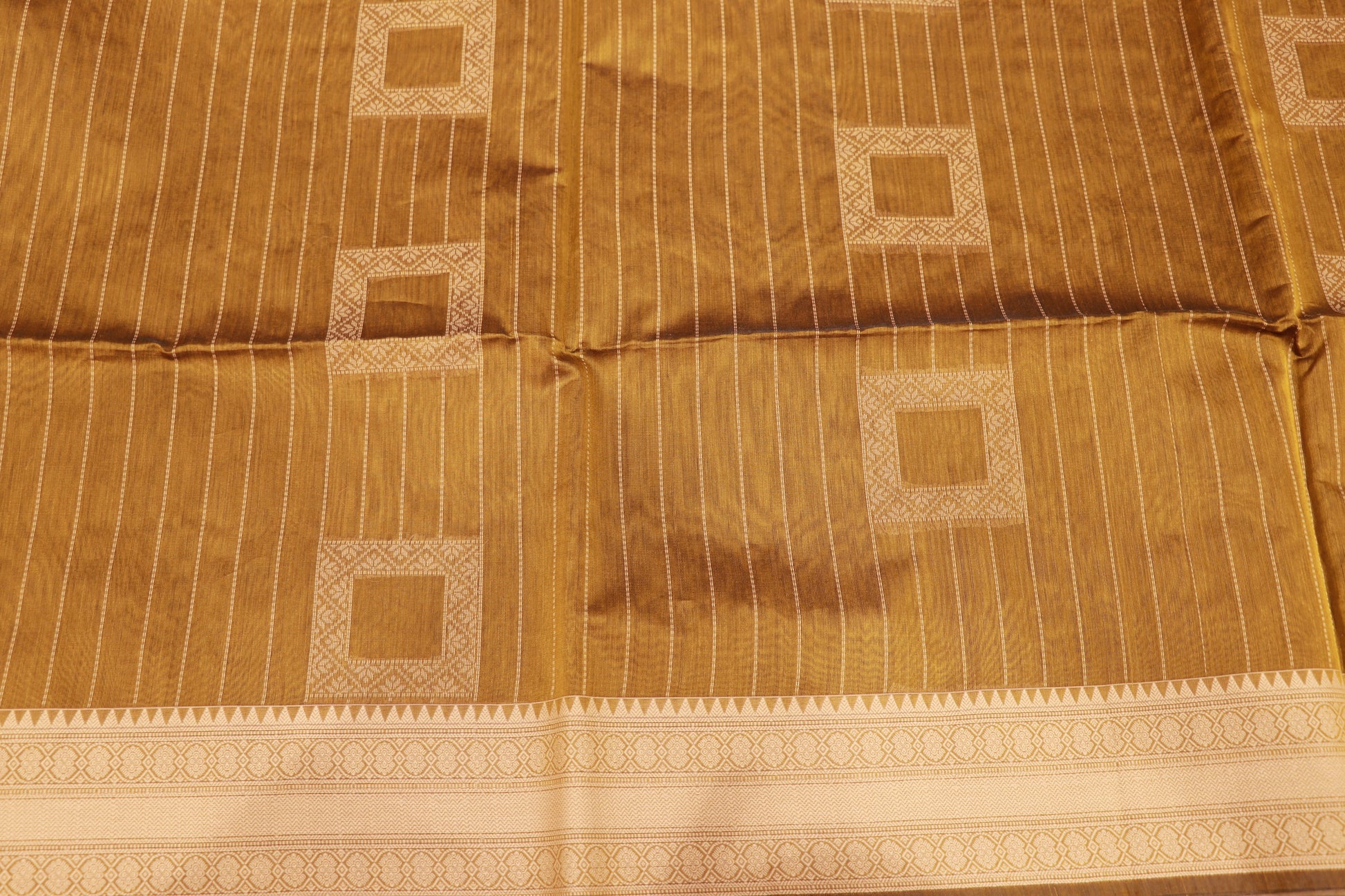 Silk Cotton Saree  Light Brown Colour - Vaishali Silks