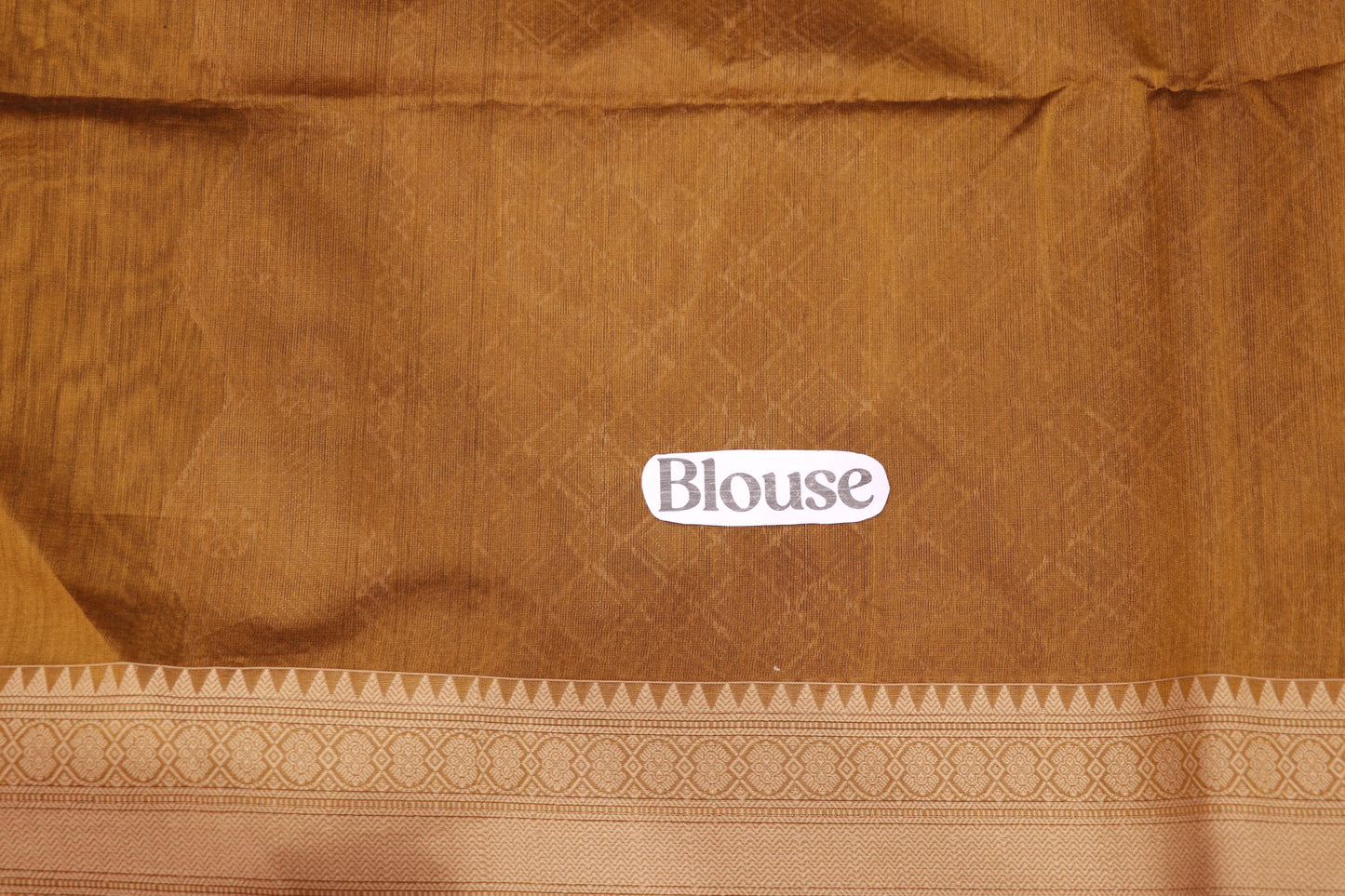 Silk Cotton Saree  Light Brown Colour - Vaishali Silks