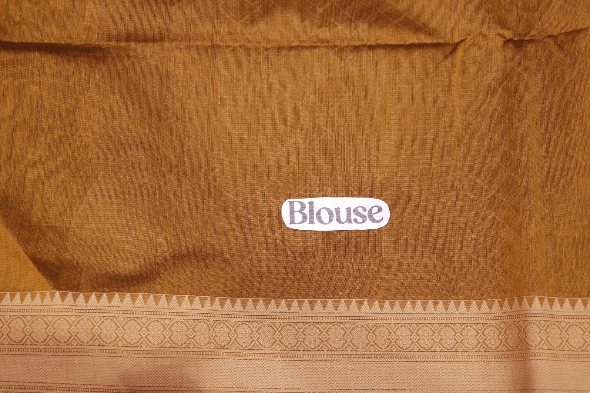 Silk Cotton Saree  Light Brown Colour - Vaishali Silks