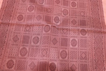 Silk Cotton Saree Light Orang  Colour