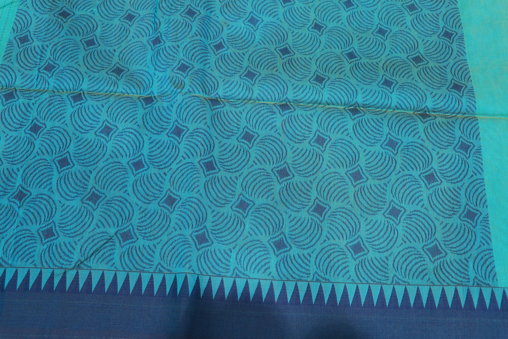 Silk  Cotton Saree  Blue Colour - Vaishali Silks