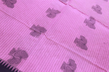 Silk Cotton Saree Violet Colour