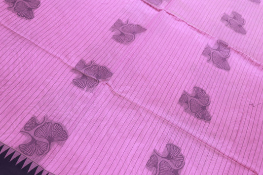 Silk Cotton Saree Violet Colour