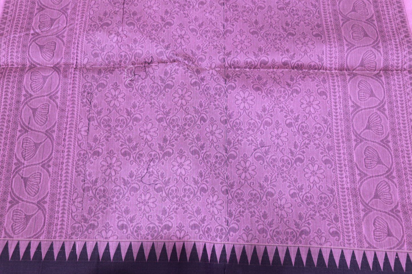 Silk Cotton Saree Violet Colour