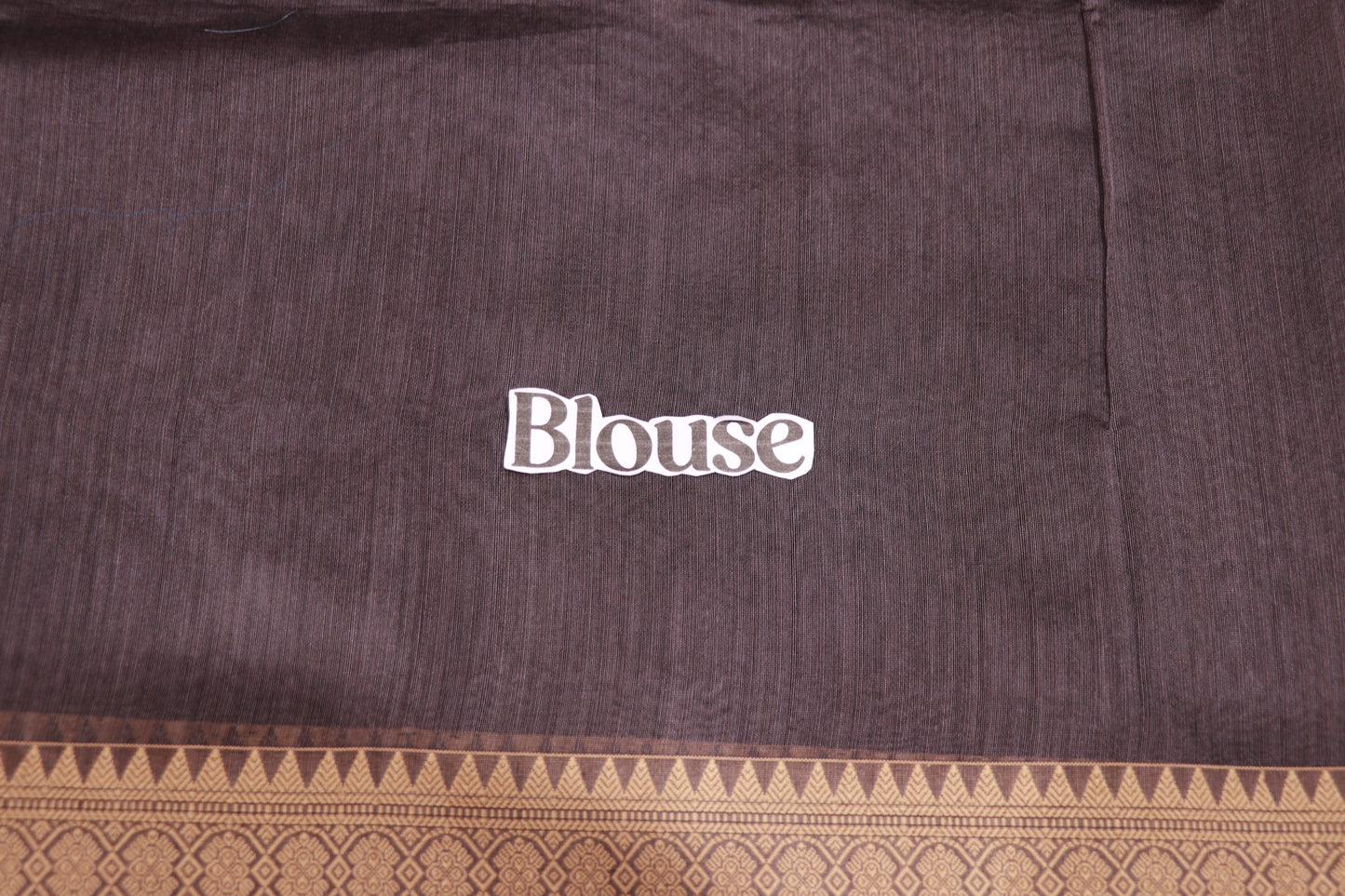 Silk  Cotton Saree Brown  Colour