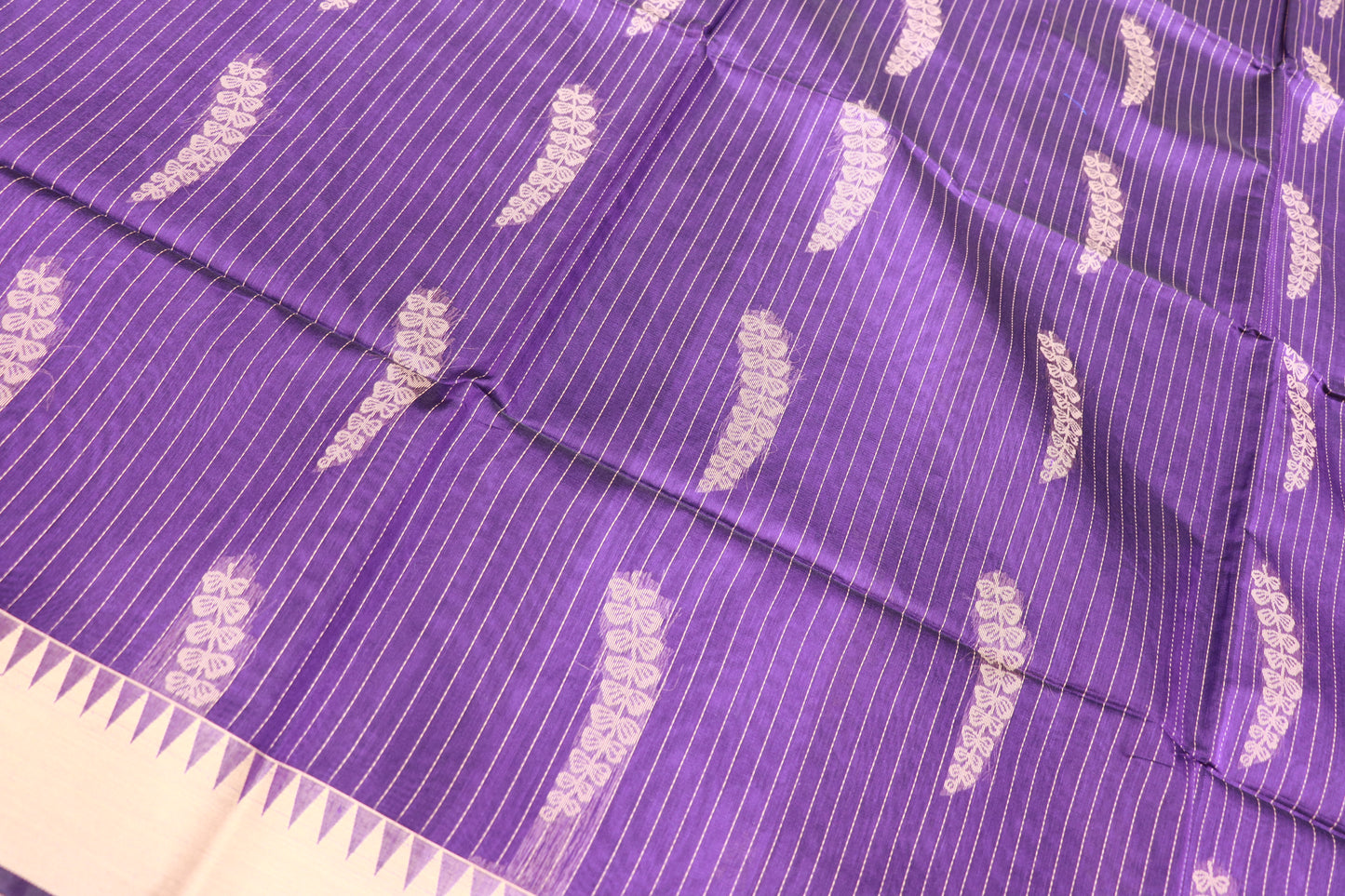 Silk Cotton  Saree Violet  Colour
