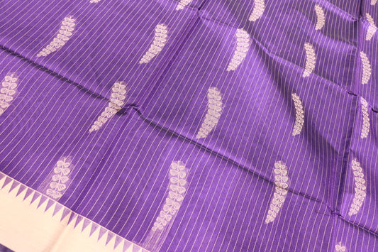 Silk Cotton  Saree Violet  Colour