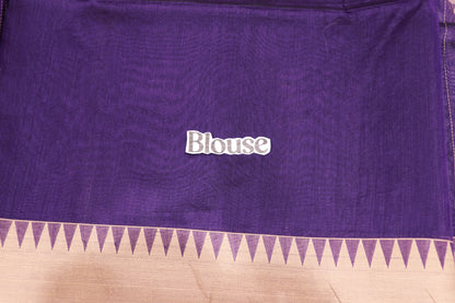 Silk Cotton  Saree Violet  Colour