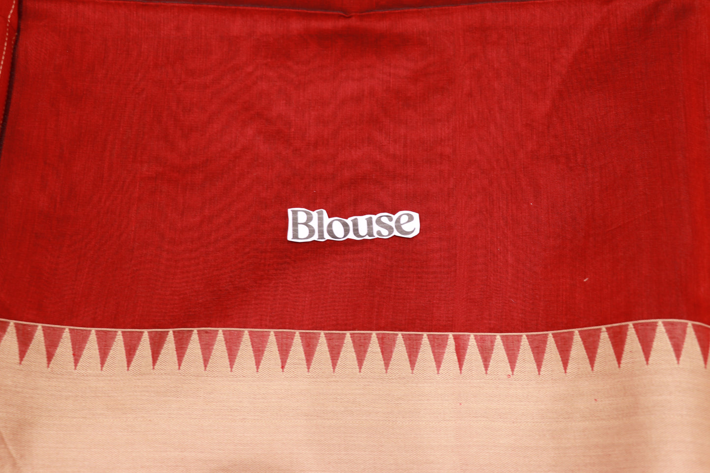 Silk  Cotton Saree Red  Colour