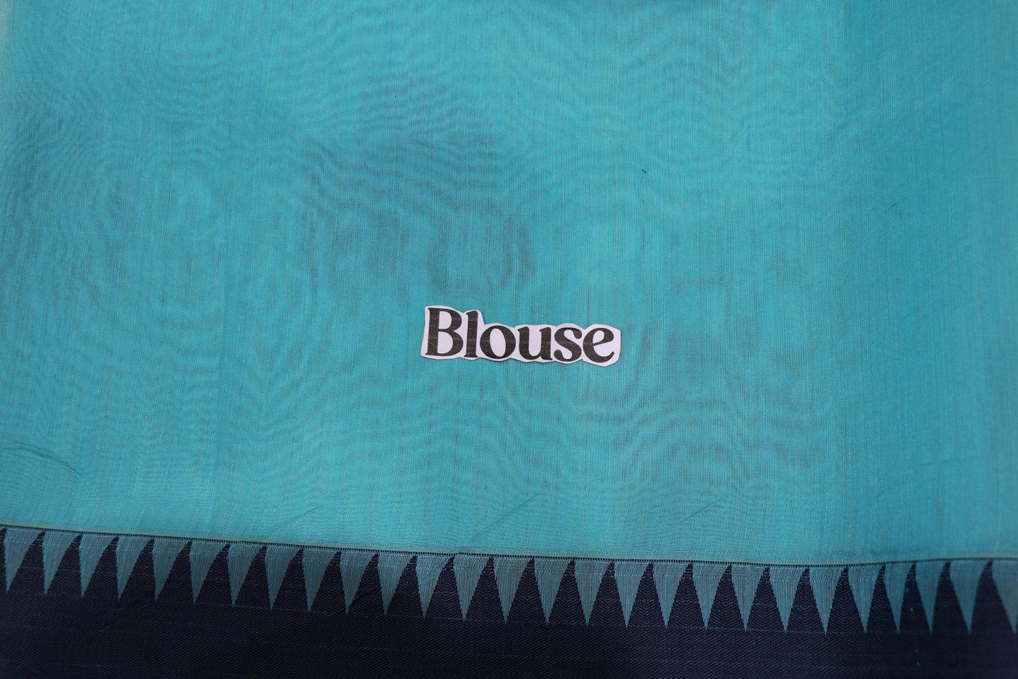 Silk Cotton Saree Sky Blue Colour