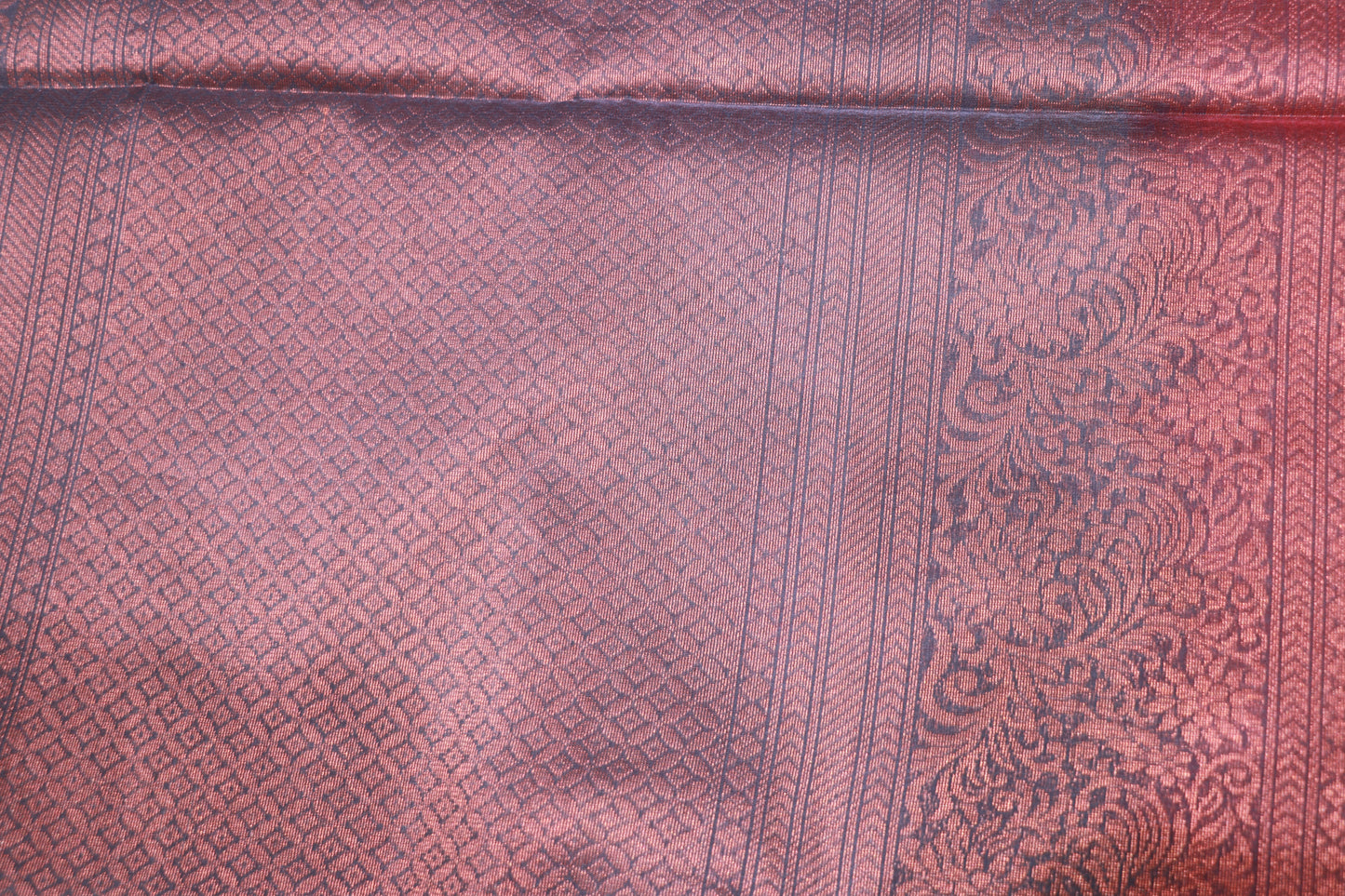 Silk Cotton Saree Pink  With Grey Colour - Vaishali Silks