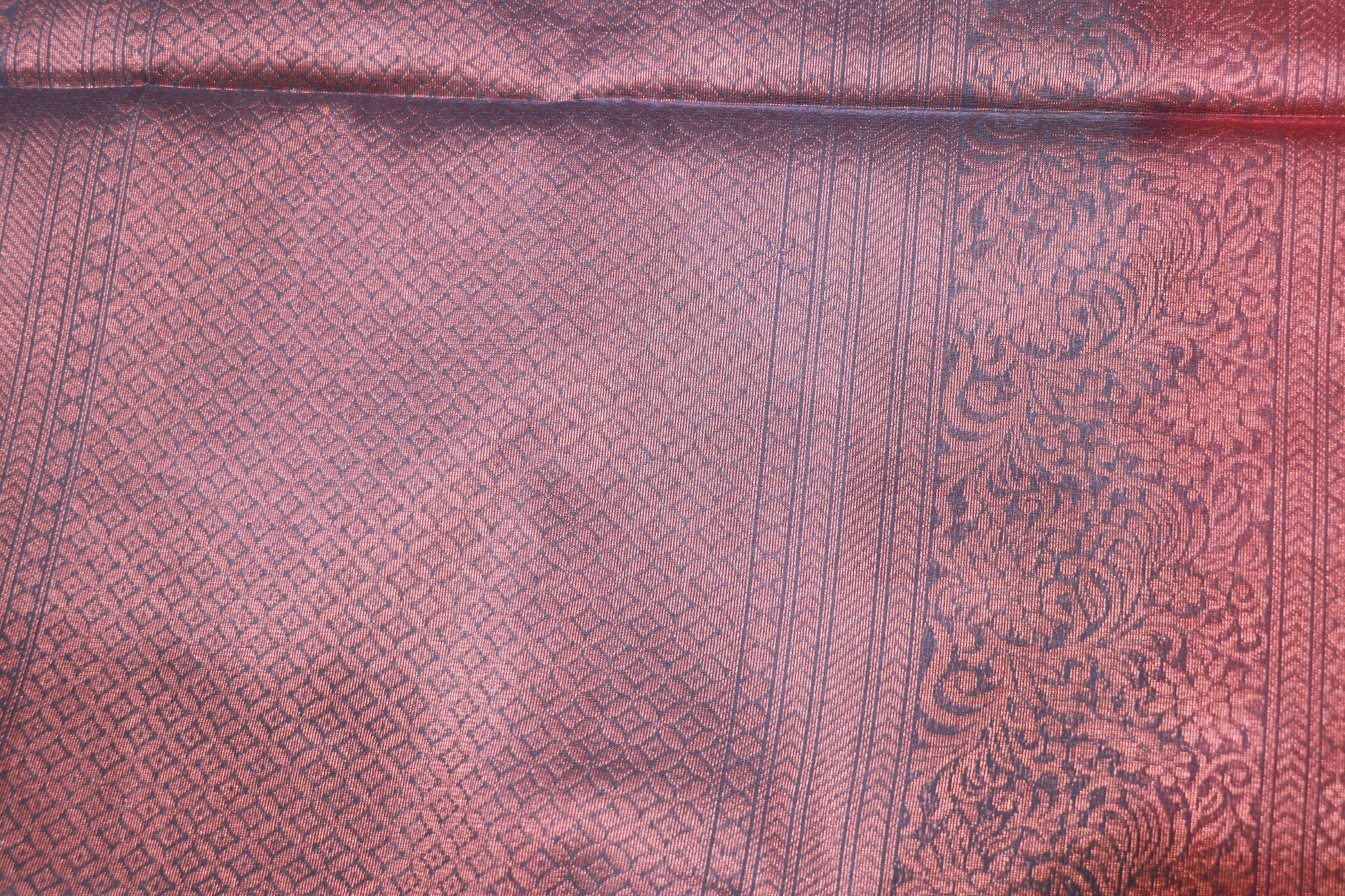 Silk Cotton Saree Pink  With Grey Colour - Vaishali Silks