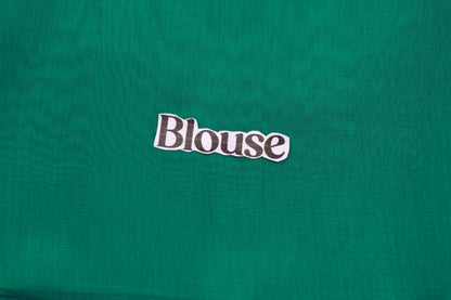 Silk Cotton  Saree Grey With Ramar Green - Vaishali Silks