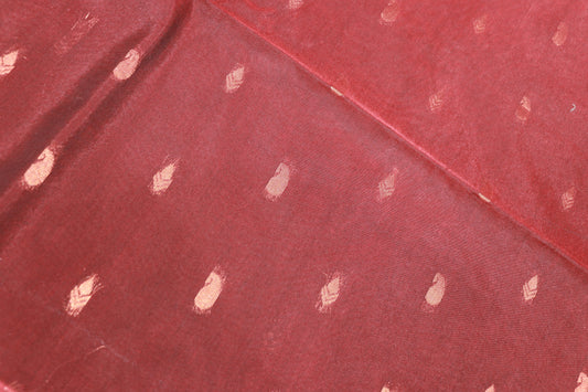Silk Cotton Saree Brown With Mustard - Vaishali Silks