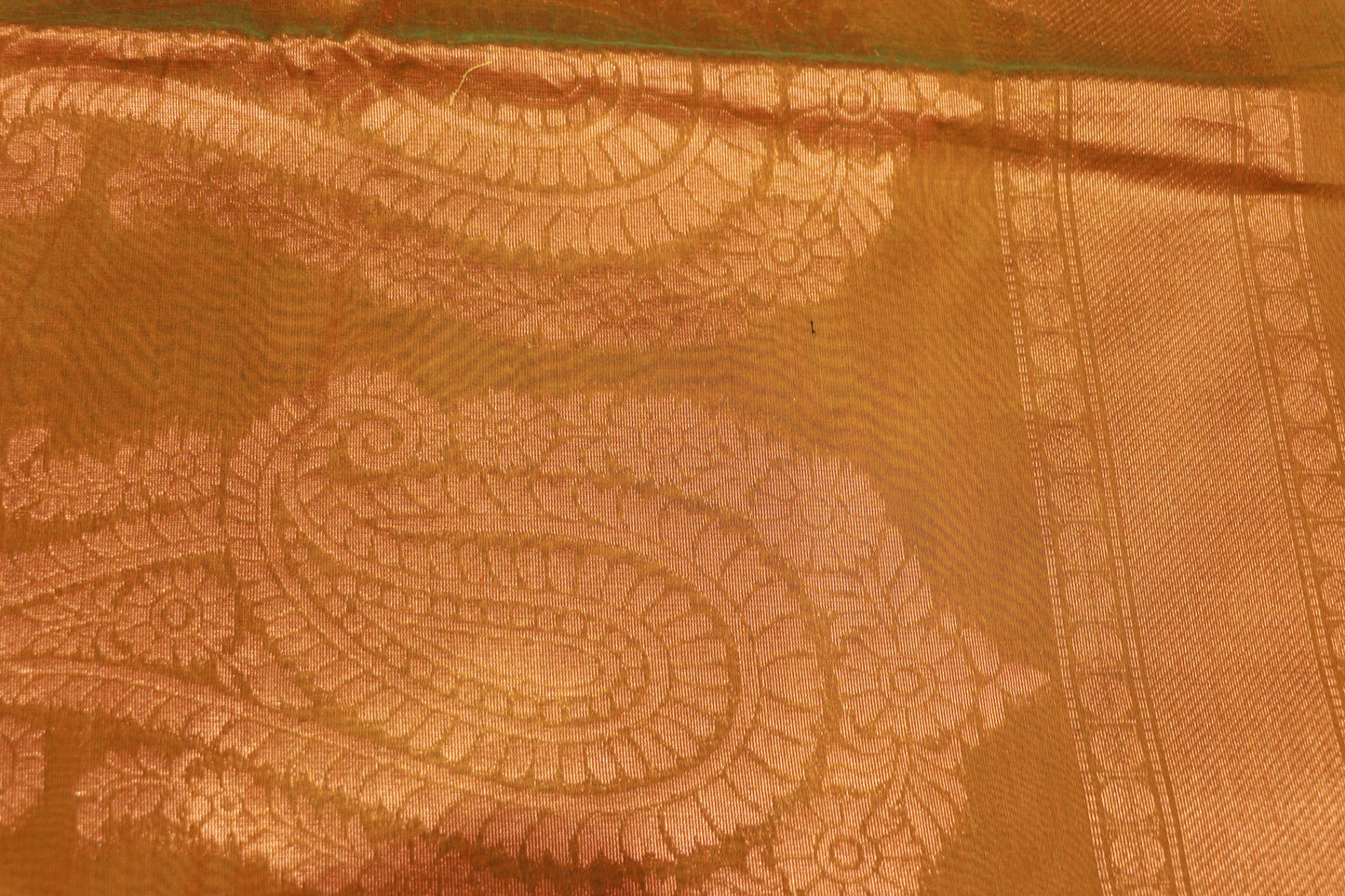 Silk Cotton Saree Brown With Mustard - Vaishali Silks