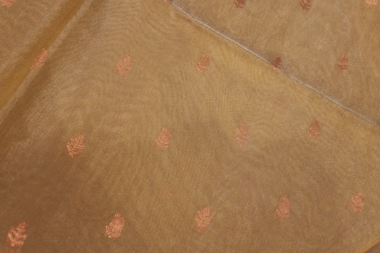 Silk Cotton Saree Sandal With Pink Colour - Vaishali Silks