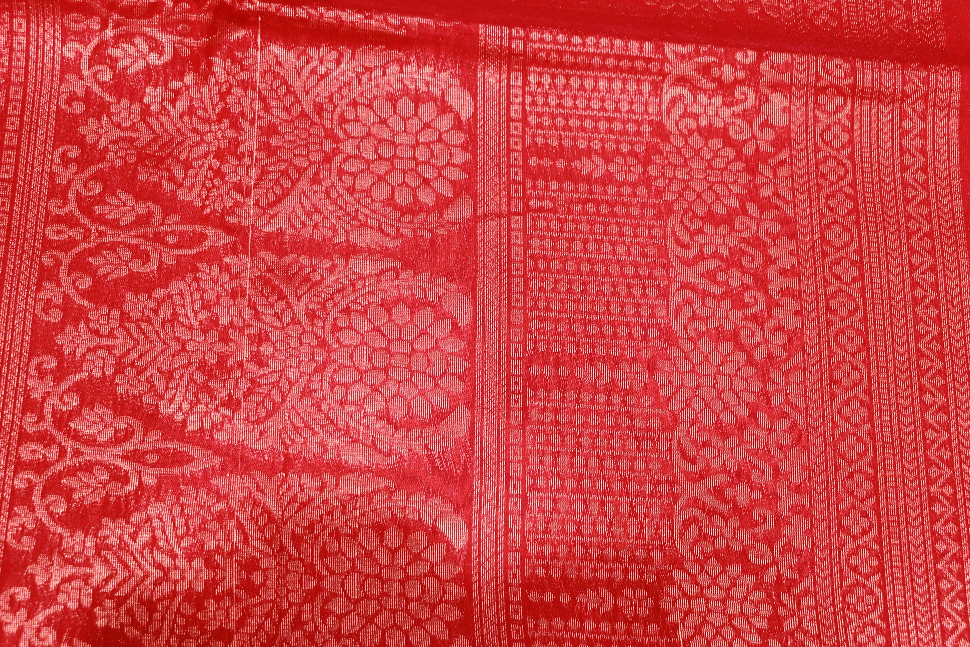 Silk Cotton Saree Sandal With Pink Colour - Vaishali Silks
